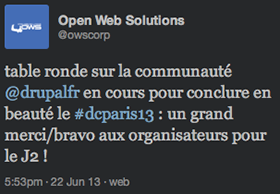 Tweet de OWS